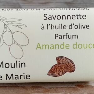 Savonnette à l'huile d'olive, parfum Amande douce